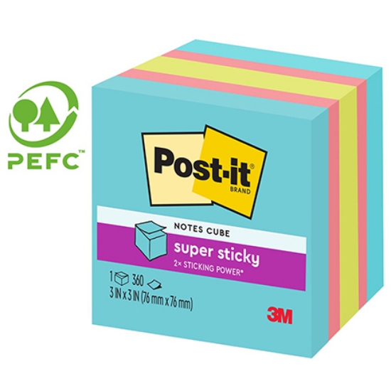 3M Post-it利貼狠黏彩磚便條紙/2027-SSAFG/76x76mm/36 圖片