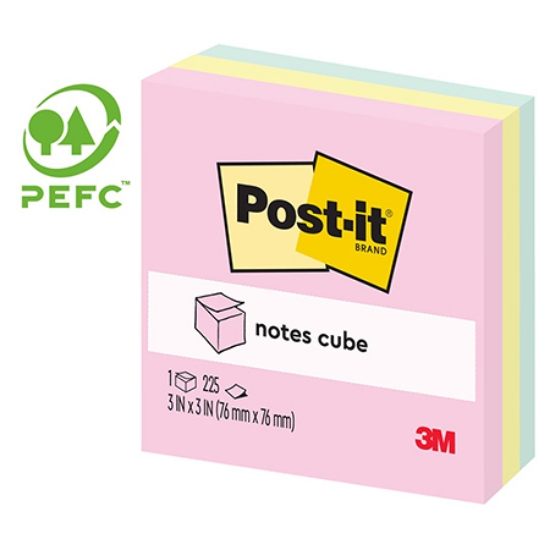 3M Post-it利貼可再貼彩磚便條紙/654/76x76mm/225張x3 圖片