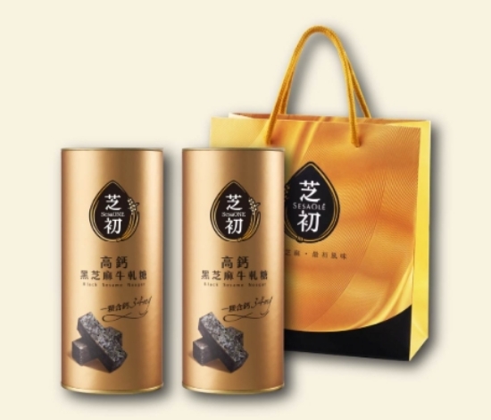 芝初-高鈣黑芝麻牛軋糖(附提袋) 圖片