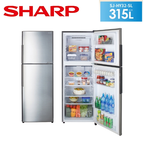 SHARP 夏普 315公升變頻雙門冰箱(炫耀銀)SJ-HY32-SL 圖片